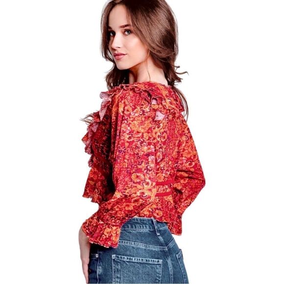 NWT Free People Rudi Ruffle Top - Picture 3 of 8